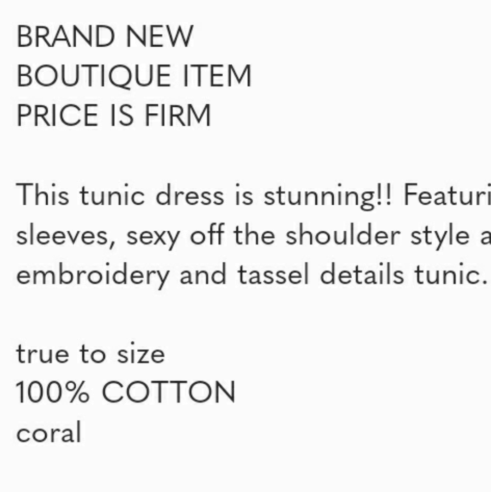 Brand NEW Adorable π tassle and embroidered dress - Picture 3 of 3